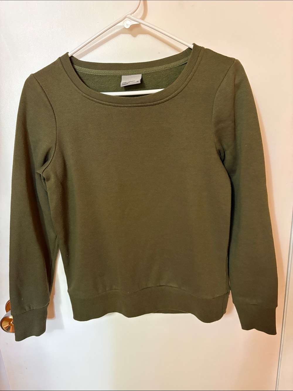 Olive Green Long Sleeve Crewneck Sweatshirt